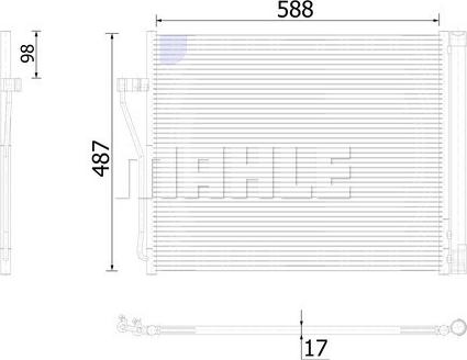 MAHLE AC 568 000S - Конденсатор кондиционера abcparts.ee
