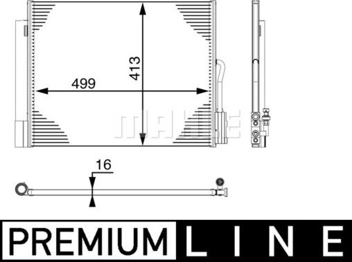 MAHLE AC 50 000P - Конденсатор кондиционера abcparts.ee