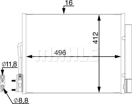 MAHLE AC 50 000S - Конденсатор кондиционера abcparts.ee
