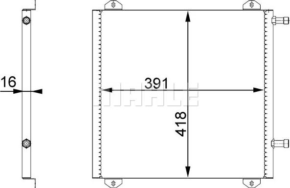 MAHLE AC 675 000S - Конденсатор кондиционера abcparts.ee