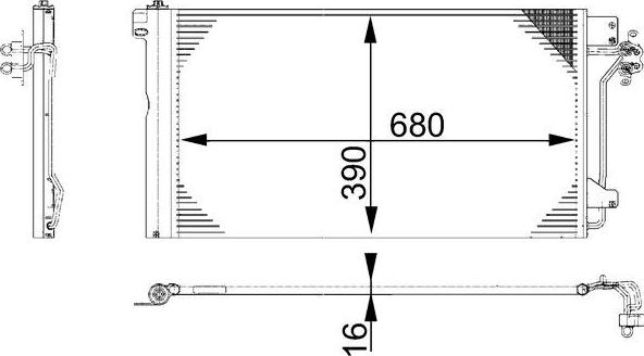 MAHLE AC 672 000S - Конденсатор кондиционера abcparts.ee