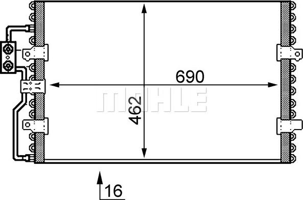 MAHLE AC 152 000S - Конденсатор кондиционера abcparts.ee