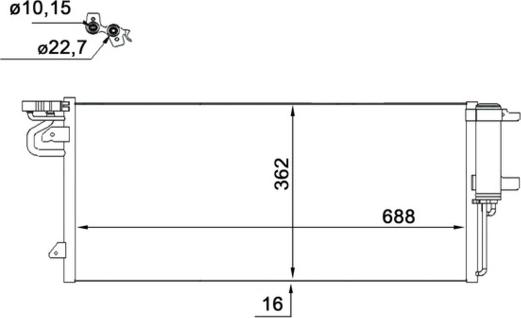 MAHLE AC 103 000S - Конденсатор кондиционера abcparts.ee