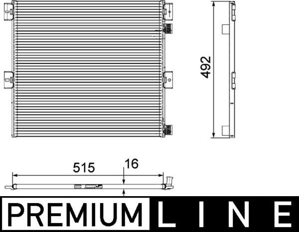 MAHLE AC 125 000P - Конденсатор кондиционера abcparts.ee