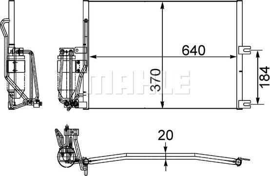 MAHLE AC 170 000S - Конденсатор кондиционера abcparts.ee