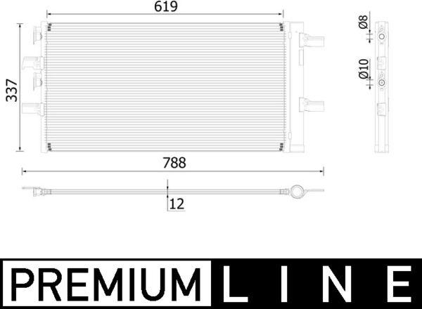 MAHLE AC 894 000P - Конденсатор кондиционера abcparts.ee