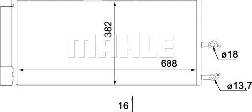 MAHLE AC 890 000S - Конденсатор кондиционера abcparts.ee