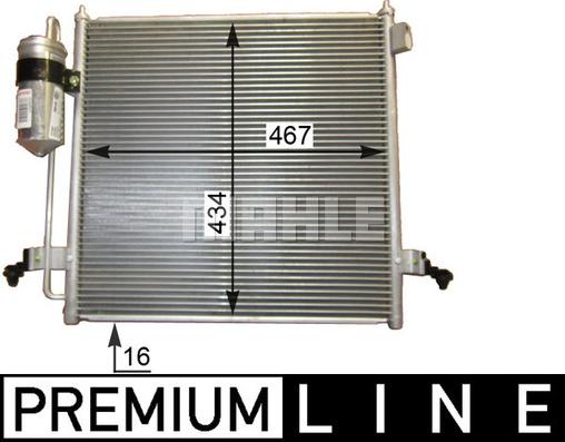 MAHLE AC 815 000P - Конденсатор кондиционера abcparts.ee