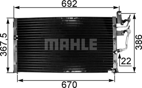 MAHLE AC 329 000S - Конденсатор кондиционера abcparts.ee