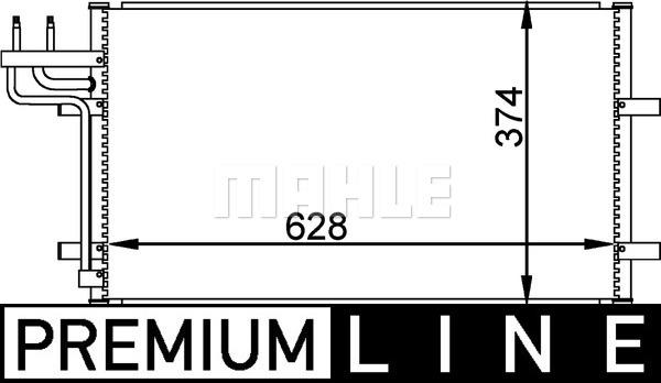 MAHLE AC 374 000P - Конденсатор кондиционера abcparts.ee