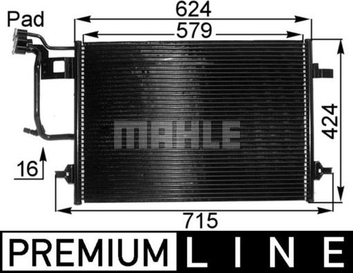 MAHLE AC 242 000P - Конденсатор кондиционера abcparts.ee