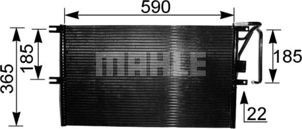 MAHLE AC 225 000S - Конденсатор кондиционера abcparts.ee