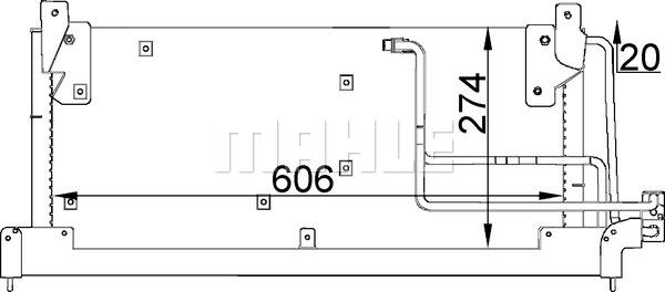 MAHLE AC 223 000S - Конденсатор кондиционера abcparts.ee