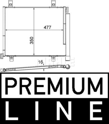 MAHLE AC 747 000P - Конденсатор кондиционера abcparts.ee