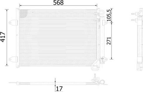 MAHLE AC 734 000S - Конденсатор кондиционера abcparts.ee