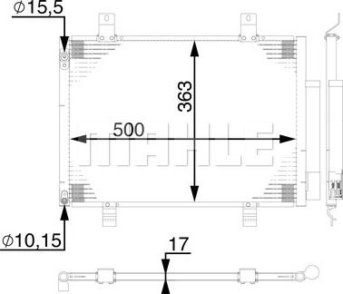 MAHLE AC 77 000S - Конденсатор кондиционера abcparts.ee