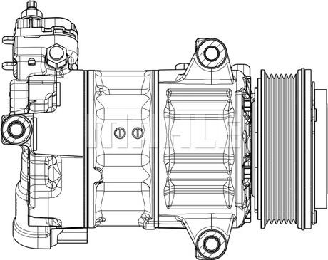 MAHLE ACP 654 000P - Компрессор кондиционера abcparts.ee