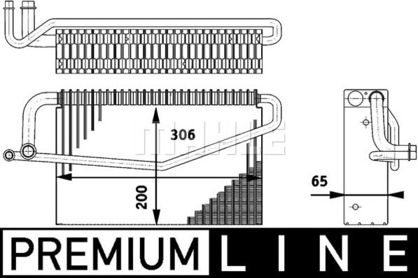 MAHLE AE 60 000P - Испаритель, кондиционер abcparts.ee