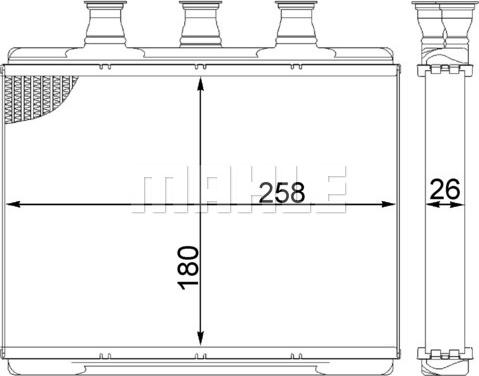 MAHLE AH 80 000S - Теплообменник, отопление салона abcparts.ee