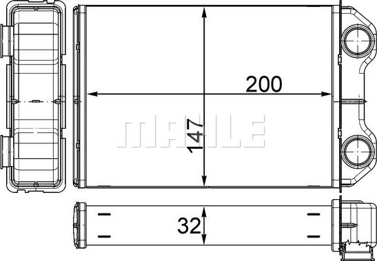 MAHLE AH 251 000S - Теплообменник, отопление салона abcparts.ee