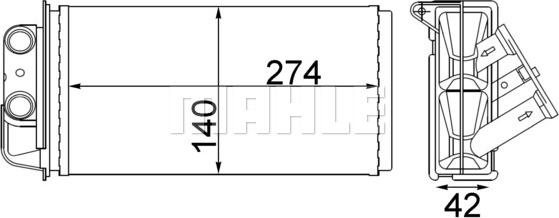 MAHLE AH 215 000S - Теплообменник, отопление салона abcparts.ee