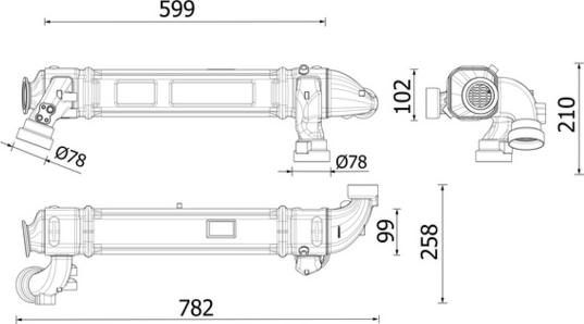 MAHLE CE 53 000P - Радиатор, рециркуляция ОГ abcparts.ee