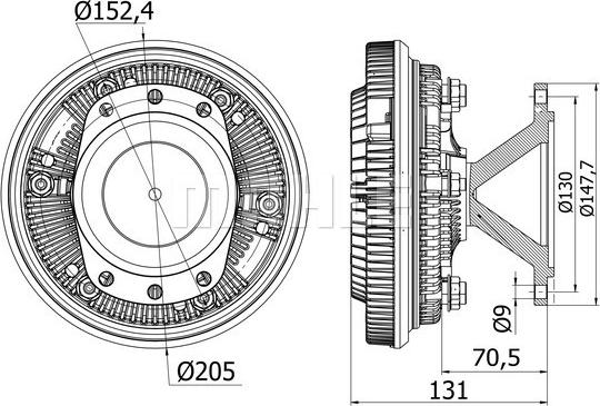 MAHLE CFC 42 000S - Сцепление, вентилятор радиатора abcparts.ee