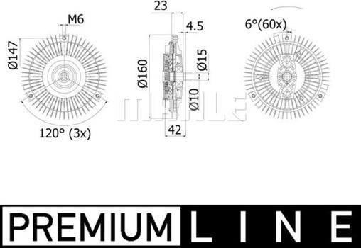 MAHLE CFC 107 001P - Сцепление, вентилятор радиатора abcparts.ee