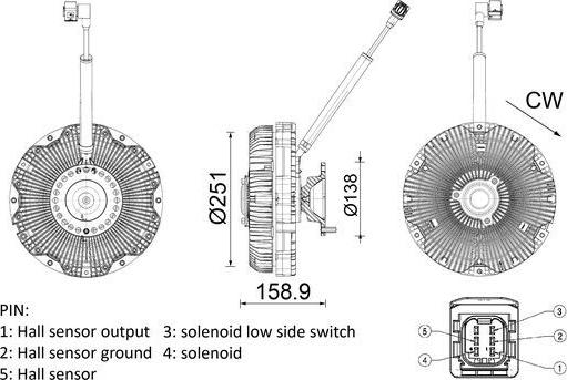 MAHLE CFC 275 000P - Сцепление, вентилятор радиатора abcparts.ee