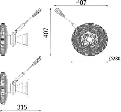 MAHLE CFC 277 000P - Сцепление, вентилятор радиатора abcparts.ee