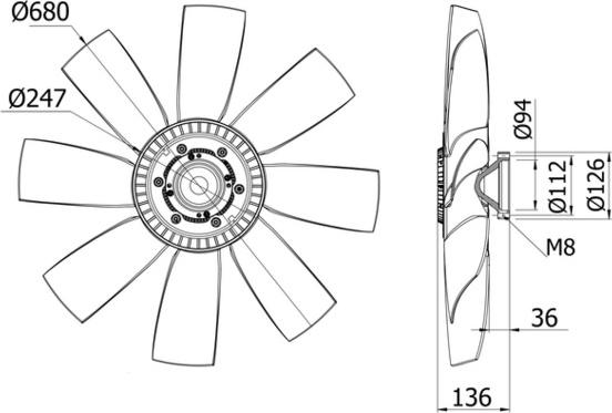 MAHLE CFF 430 000S - Вентилятор, охлаждение двигателя abcparts.ee