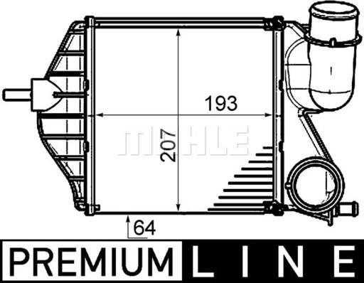 MAHLE CI 459 000P - Интеркулер, теплообменник турбины abcparts.ee