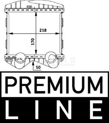 MAHLE CI 46 000P - Интеркулер, теплообменник турбины abcparts.ee