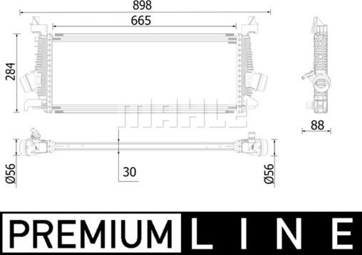 MAHLE CI 542 000P - Интеркулер, теплообменник турбины abcparts.ee