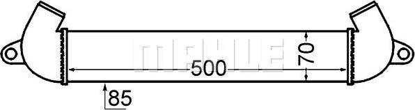 MAHLE CI 342 000S - Интеркулер, теплообменник турбины abcparts.ee