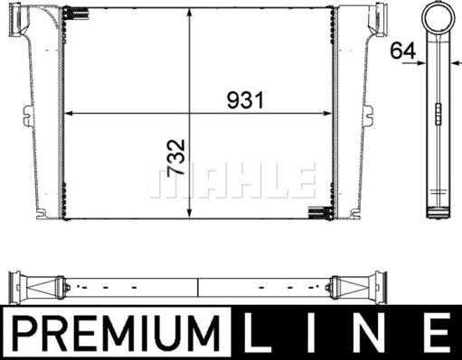 MAHLE CI 240 000P - Интеркулер, теплообменник турбины abcparts.ee