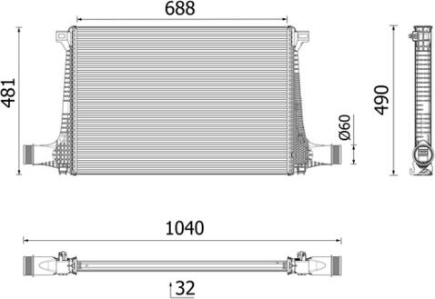 MAHLE CI 711 000P - Интеркулер, теплообменник турбины abcparts.ee
