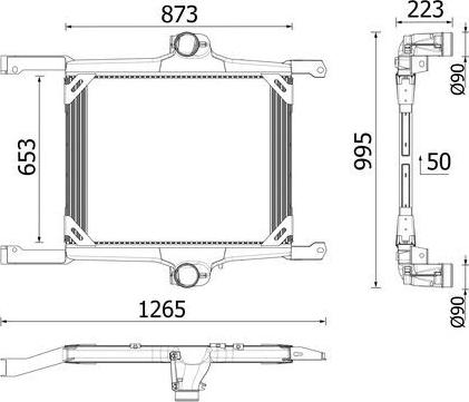 MAHLE CI 725 000P - Интеркулер, теплообменник турбины abcparts.ee