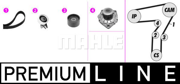 MAHLE CPK 100 000P - Водяной насос + комплект зубчатого ремня ГРМ abcparts.ee