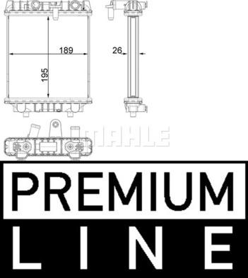 MAHLE CR 1966 000P - Радиатор, охлаждение двигателя abcparts.ee