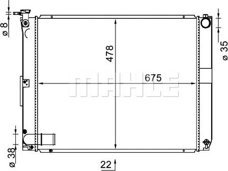 MAHLE CR 1578 000S - Радиатор, охлаждение двигателя abcparts.ee