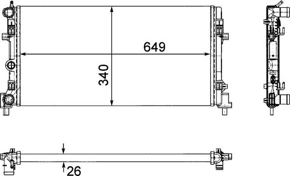 MAHLE CR 1096 000P - Радиатор, охлаждение двигателя abcparts.ee