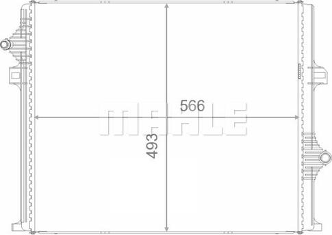MAHLE CR 2580 000S - Радиатор, охлаждение двигателя abcparts.ee