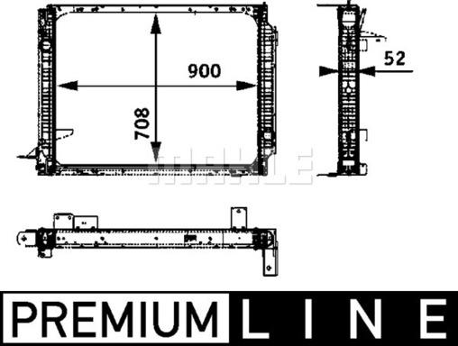 MAHLE CR 732 000P - Радиатор, охлаждение двигателя abcparts.ee
