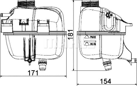 MAHLE CRT 87 001S - Компенсационный бак, охлаждающая жидкость abcparts.ee