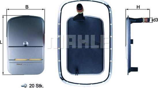 MAHLE HX 159KIT - Гидрофильтр, автоматическая коробка передач abcparts.ee