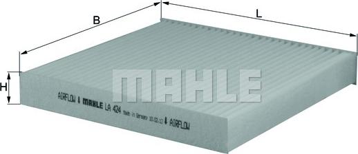MAHLE LA 424 - Фильтр воздуха в салоне abcparts.ee
