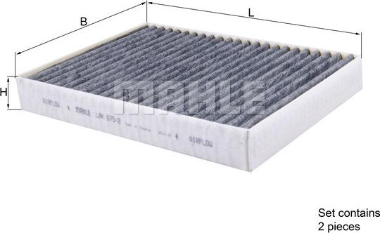 MAHLE LAK 675/2/S - Фильтр воздуха в салоне abcparts.ee