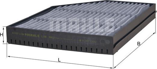 MAHLE LAK 863 - Фильтр воздуха в салоне abcparts.ee