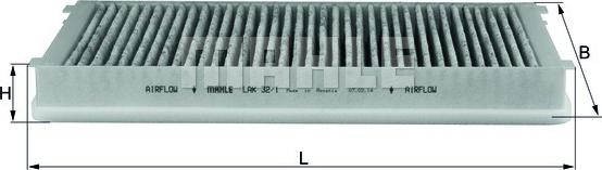 MAHLE LAK 32/1 - Фильтр воздуха в салоне abcparts.ee